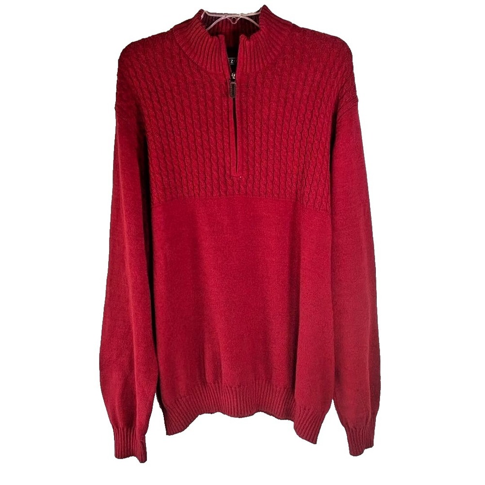 Izod 1/4 Zip Sweater Red Women's Size 3XL Preppy Fall 2019